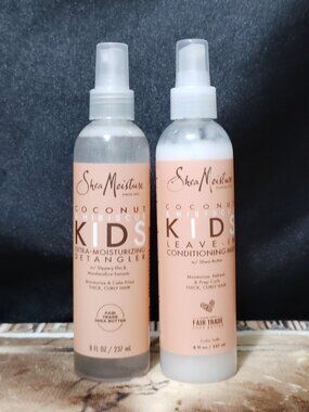 Shea Moisture Kids Coconut & Hibiscus Leave-In Conditioner Spray Set